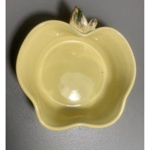 Sandra O Quinn 1998 Vintage Pottery Yellow Apple Dish